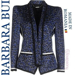 RARE BARBARA BUI MESH JACKET in BLUE LEOPARD Size M